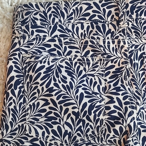 J.Crew Toothpick Skinny Jeans Fern Print Blue White Mid-Rise Womens Size 27 / 4 - Picture 16 of 16